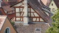 Medieval Roof and Half Timbered Houses of Rothenburg, Germany