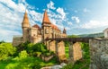 Medieval Hunyad Corvin castle, Hunedoara town,Transylvania regiom, Romania, Europe Royalty Free Stock Photo