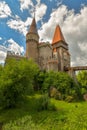 Medieval Hunyad Corvin castle, Hunedoara town,Transylvania region, Romania,Europe Royalty Free Stock Photo