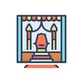Color illustration icon for Medieval, antique and castle