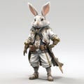 Medieval-inspired Bunny In Hyper-realistic Sci-fi Fashion