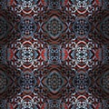Medieval silver pattern with red, generative AI