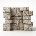 Medieval-inspired Stone Wall With Textured Rectangular Blocks Royalty Free Stock Photo