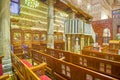 The medieval interior od St Barbara Church in Cairo, Egypt Royalty Free Stock Photo