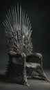 Medieval iron throne forged from weapons. Royalty Free Stock Photo