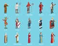 Medieval Isometric Icons Set Royalty Free Stock Photo