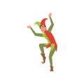 Medieval jester character vector Illustration on a white background Royalty Free Stock Photo