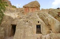 Medieval Khachkars Armenian Cross-stone Inset in the Mountain Rock, Geghard Medieval Monastery Complex, Armenia