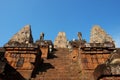 Medieval Khmer temple of Pre Rup. Tourists consider the sights. Monument of
