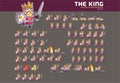 Medieval King Cartoon Game Character Animation Sprite