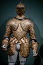 Medieval knight armor in the museum