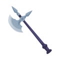 Medieval knight battle axe vector illustration on white background Royalty Free Stock Photo