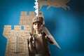 Medieval knight child Royalty Free Stock Photo
