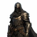 Realistic Knight In Dark Palette: Detailed Renderings Of A Dignified Lumbar Guard