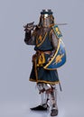 Medieval knight in full armor standing Royalty Free Stock Photo