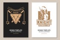 Medieval knight historical club flyer, brochure, banner, poster Vector Concept for shirt, print, stamp, overlay or