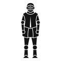 Medieval knight icon, simple style