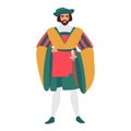 Medieval knight man in fancy clothes Royalty Free Stock Photo