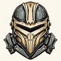 Medieval Knight Motocross Helmet Graphics Pack - Woodcut Style