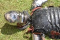 Medieval knight`s armor: helmet, cuirass and arm bracers Royalty Free Stock Photo