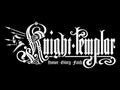 Medieval Knightly Design. Handwritten lettering in Gothic style, silhouette of a knight and a spear