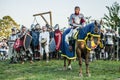 Medieval knights fighting Royalty Free Stock Photo