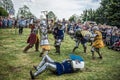 Medieval knights fighting Royalty Free Stock Photo