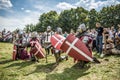 Medieval knights fighting Royalty Free Stock Photo