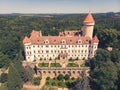 Medieval Konopiste castle or chÃÂ¢teau in Czech Republic - residence of Habsburg imperial family Royalty Free Stock Photo