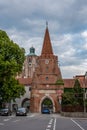 The medieval Kreuztor gate in Ingolstadt in Germany Royalty Free Stock Photo