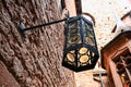 Medieval lantern in Chateau du Haut-Koenigsbourg Royalty Free Stock Photo