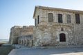 A medieval Larnaca castle and museum at beach waterfront