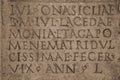 Medieval latin catholic inscription Royalty Free Stock Photo