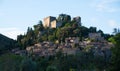 Castelnou in the pyrenees mountains in france Royalty Free Stock Photo