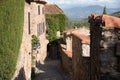 Castelnou in the pyrenees mountains in france Royalty Free Stock Photo