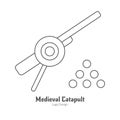 Medieval logo emblem template with outline icon