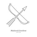Medieval logo emblem template with outline icon