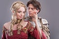 Medieval lovers Royalty Free Stock Photo