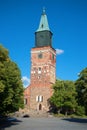 Medieval Lutheran Cathedral built in the second half of the XIII century a Sunny day in August. Finland