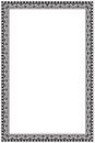 Medieval manuscript style rectangular frame. Vertical orientation