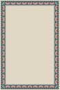 Medieval manuscript style rectangular frame. Vertical orientation