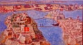 Medieval map of the Great Siege of Malta