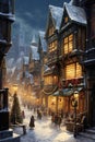 Medieval Market Magic: A Snowy Night in the Village of Elves