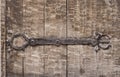 Medieval metal door part in an olda house in Transylvania, Romania