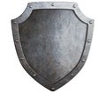 Medieval metal shield isolated Royalty Free Stock Photo