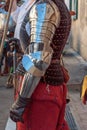 Medieval Metallic Armor for Arms Royalty Free Stock Photo