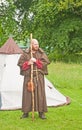 Medieval Monk at Brodie Castle. Royalty Free Stock Photo