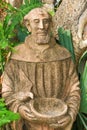 Medieval monk statue