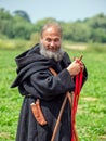 Medieval Monk, Tewkesbury Medieval Festival, England.