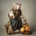 Medieval Mouse In Baroque Style: A Fine Art Photography Of A Dungeon Dweller Royalty Free Stock Photo
